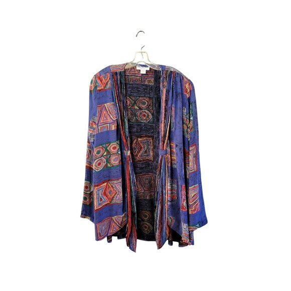 Christina James Jackets & Blazers - Christina James New York Vintage Open Front Multicolor Abstract Lightweight Kimo